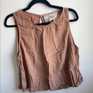 PattyBoutik Women's Tan Sleeveless Top